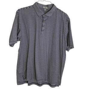 Peter Pillar‎ Navy and white striped polo men's xl